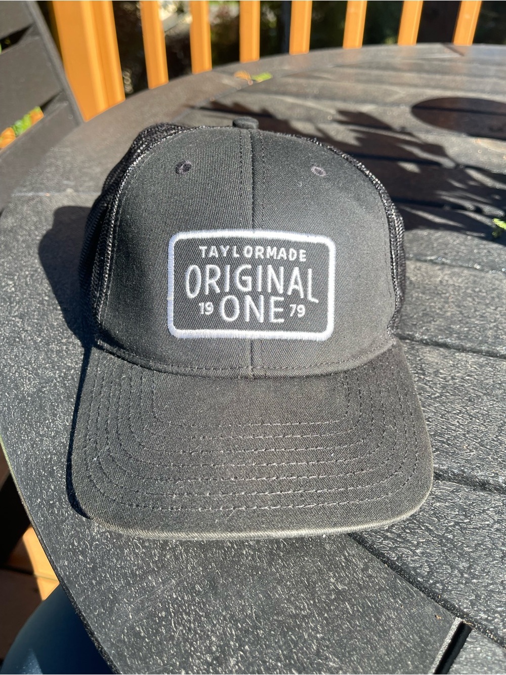 TaylorMade Black Original One Patch Trucker Hat